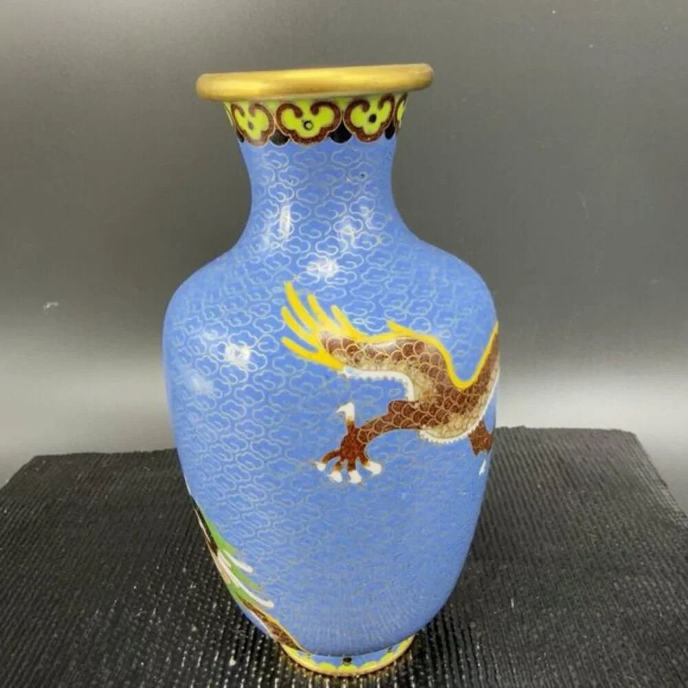 Chinese Cloisonne Enamel Metal Vase chinese cloisonne